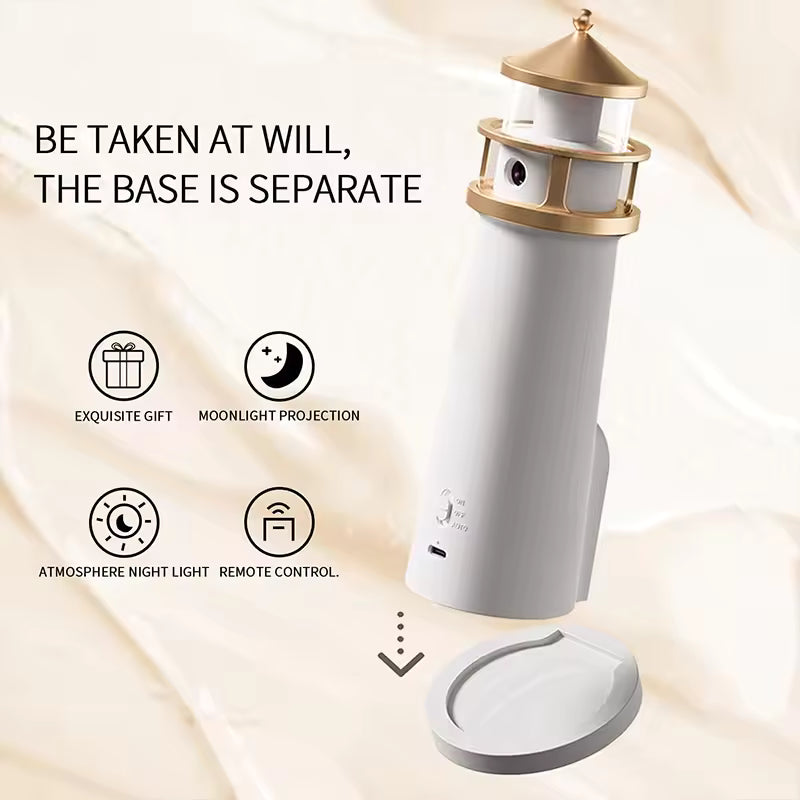 Moon Projection Lighthouse Lamp